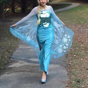 Elsa Frozen Cosplay Costume